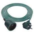Przedłużacz 2m, 1 gniazdo, zielony, PVC, 1 mm2