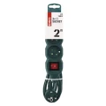 Przedłużacz 2m, 3 gniazda, z wyłącznikiem, zielona, PVC, 1 mm2