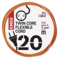 Przedłużacz 20m, 1 gniazdo, pomarańczowy, PVC, 230 V, 1 mm2