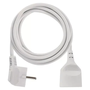Przedłużacz 3m, 1 gniazdo,  biały,  PVC,  1,5 mm2
