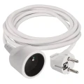 Przedłużacz 3m, 1 gniazdo,  biały,  PVC,  1,5 mm2