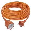 Przedłużacz 30m, 1 gniazdo, pomarańczowy, PVC, 230 V, 1 mm2
