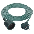 Przedłużacz 5m, 1 gniazdo, zielony, PVC, 1 mm2
