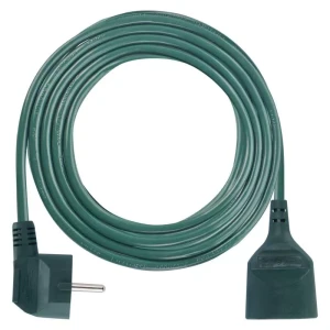 Przedłużacz 5m, 1 gniazdo, zielony, PVC, 1,5 mm2