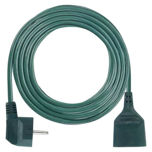 Przedłużacz 5m, 1 gniazdo, zielony, PVC, 1,5 mm2