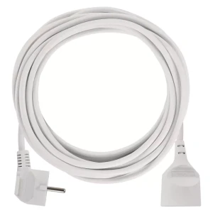 Przedłużacz 7m, 1 gniazdo, biały, PVC, 1 mm2