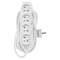 Przedłużacz 7m, 4 gniazda, biały, PVC, 1,5 mm2
