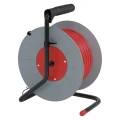 Przedłużacz bębnowy 20m, 4 gniazda, czerwony, PVC, 230V, 1 mm2