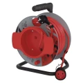 Przedłużacz bębnowy 25m, 1 gniazdo, czerwony, PVC, 230V, 1,5 mm2