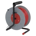 Przedłużacz bębnowy 30m, 4 gniazda, czerwony, PVC, 230V, 1 mm2