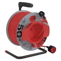 Przedłużacz bębnowy 50m, 1 gniazdo, czerwony, PVC, 230V, 1,5 mm2
