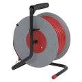 Przedłużacz bębnowy 50m, 4 gniazda, czerwony, PVC, 230V, 1,5 mm2
