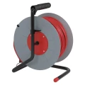 Przedłużacz bębnowy 50m, 4 gniazda, z wyłącznikiem, czerwony, PVC, 230V, 1,5 mm2