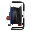 Przedłużacz bębnowy ogrodowy 25m, 3 gniazda, czarny, guma, 230V/400V, 1,5 mm2