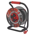 Przedłużacz bębnowy ogrodowy 25m, 4 gn, czarny, guma-neopren, 230V, 1,5 mm2