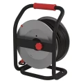 Przedłużacz bębnowy ogrodowy 50m, 4 gn, czarny, guma-neopren, 230V, 1,5 mm2