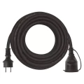 Przedłużacz ogrodowy 10m, 1 gniazdo, czarny, guma-neopren, 230V, 1,5 mm2