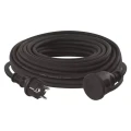 Przedłużacz ogrodowy 20m, 1 gniazdo, czarny, guma-neopren, 230V, 1,5 mm2