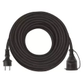 Przedłużacz ogrodowy 20m, 1 gniazdo, czarny, guma-neopren, 230V, 1,5 mm2