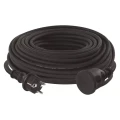 Przedłużacz ogrodowy 30m, 1 gniazdo, czarny, guma-neopren, 230V, 1,5 mm2