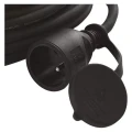 Przedłużacz ogrodowy 30m, 1 gniazdo, czarny, guma-neopren, 230V, 1,5 mm2