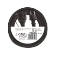 Przedłużacz ogrodowy 5m, 1 gniazdo, czarny, guma-neopren, 230 V, 1,5 mm2