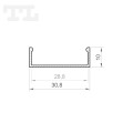 Profil LED P13-1 czarny
