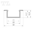 Profil LED P14-2 srebrny