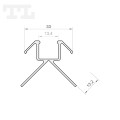 Profil LED P17-3 srebrny