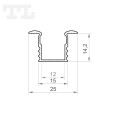 Profil LED P18-1 biały