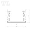 Profil LED P24-2 srebrny
