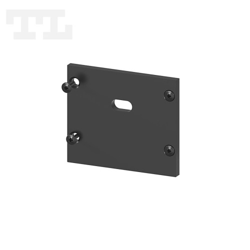 Zaślepka aluminiowa z otworem czarna P22-2, P22-3, P22-7, GK22-7