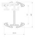 Profil LED P22-8 biały