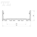 Profil LED P27-3 biały