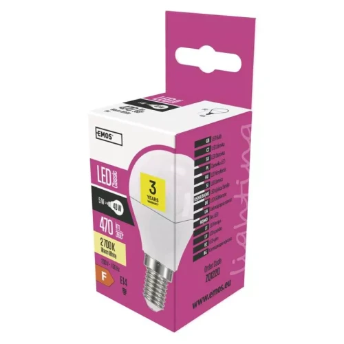 Żarówka LED Classic Mini Globe / E14 / 5 W (40 W) / 470 lm / ciepła biel