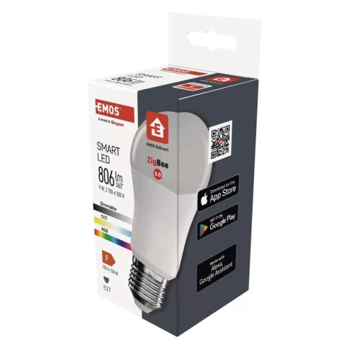 GoSmart Żarówka LED A60 E27 9W (60 W) 806 lm RGB ściemnialna Zigbee