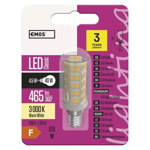 Żarówka LED do okapu Classic JC E14 4,5 W (40 W) 465 lm ciepła biel