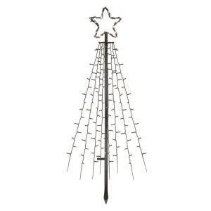 Dekoracja ogrodowa - 180 LED choinka 180 cm, zimna biel, IP44, timer