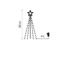 Dekoracja ogrodowa - 180 LED choinka 180 cm, zimna biel, IP44, timer