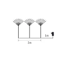 Dekoracja ogrodowa - 180 LED fajerwerki 65 cm, ciepła biel, IP44, timer