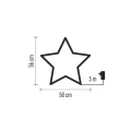 Dekoracja ogrodowa - 90 LED gwiazda metalowa 56 cm, ciepła biel, IP44