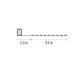 Dekoracje - 10 LED nano łezki 0,9m 2x AA ciepła biel, IP20, miedziany przewód, IP20 timer