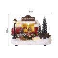Dekoracje - 10 LED świąteczny bus z choinkami 20x15x14 cm, 3x AA ciepła biel, IP20