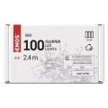 Dekoracje - 100LED small nano łezki, jeżyk, 2,4m 3xAA zimna biel, sreb przew, IP20, timer