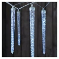 Dekoracje - 140 LED 10x sopel 29 cm 3,6 m, zimna biel, IP44