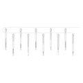 Dekoracje - 140 LED 10x sopel 29 cm 3,6 m, zimna biel, IP44