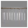 Dekoracje - 140 LED 10x sopel 29 cm 3,6 m, zimna biel, IP44