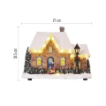 Dekoracje - 16 LED świąteczny domek 27x15x20 cm, 3x AA ciepła biel, IP20