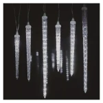 Dekoracje - 160 LED 6x sopel 25 do 40 cm 2 m, zimna biel, IP44