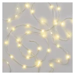 Dekoracje - 160LED drop łezki 16m ciepła biel, IP44 timer